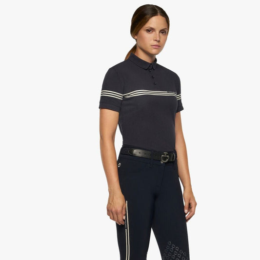 Cavalleria Toscana Screen Print Training Polo-Trailrace Equestrian Outfitters-The Equestrian
