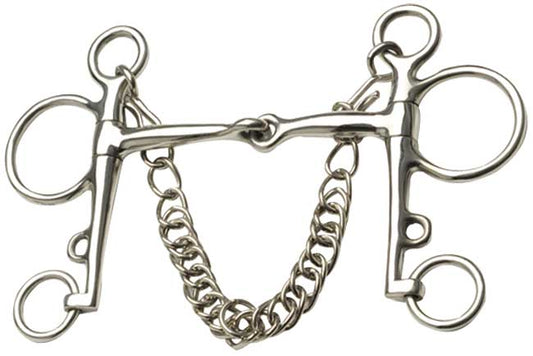 Pelham Bit Jointed Mouth Stainless Steel-Ascot Saddlery-The Equestrian
