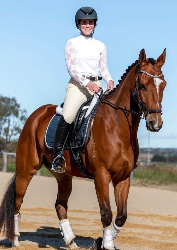 Breeches Peter Williams Cambridge Cream Ladies-Ascot Saddlery-The Equestrian