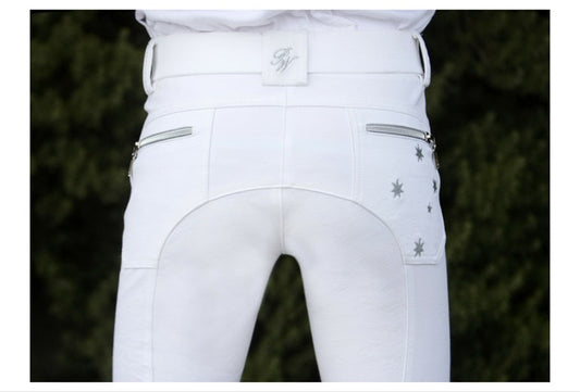 Peter Williams Dressage Breeches White Junior-Ascot Saddlery-The Equestrian