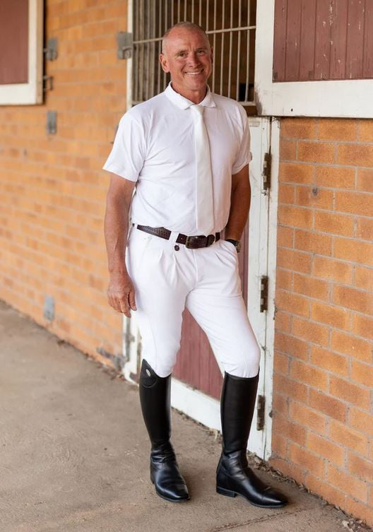 Breeches Peter Williams Windsor Cross Country White Mens M4-Ascot Saddlery-The Equestrian