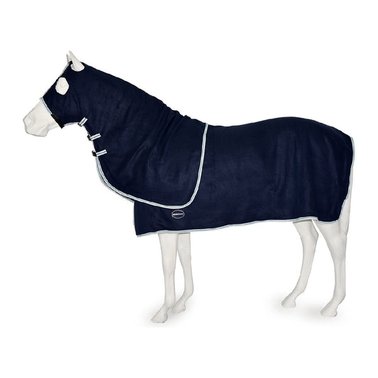 Polar Fleece Hood Blue-Ascot Saddlery-The Equestrian