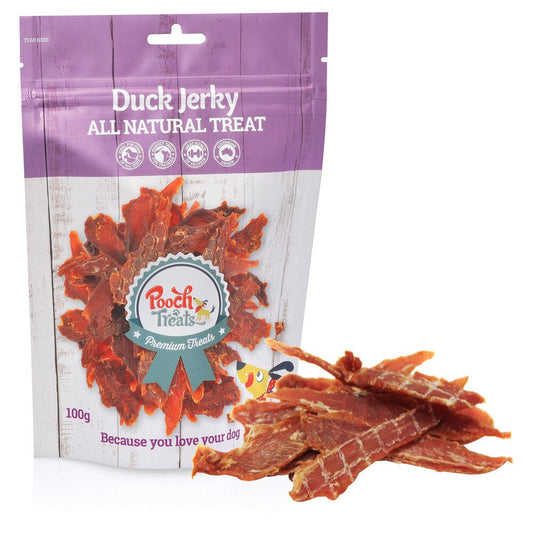 Pooch Duck Jerky 100gm-Ascot Saddlery-The Equestrian