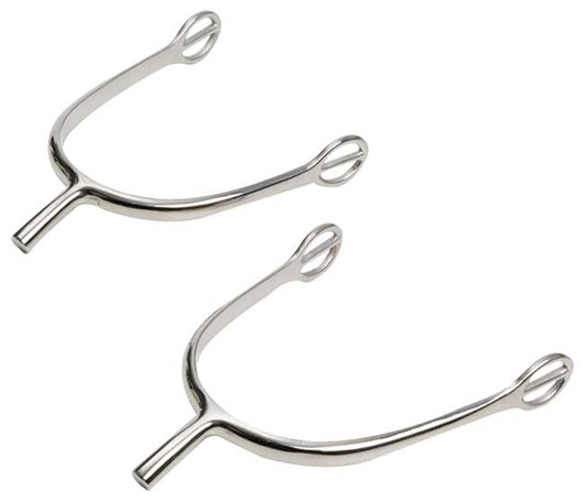 Spurs Prince Of Wales Offset 20mm Shank Stainless Steel Ladies-Ascot Saddlery-The Equestrian