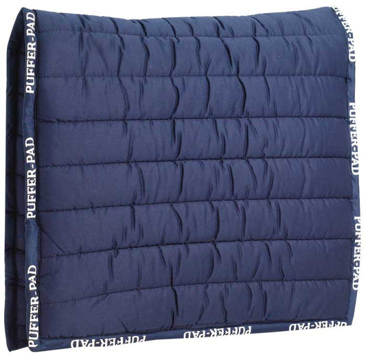 Saddlecloth Stock Puffer Long Navy-Ascot Saddlery-The Equestrian