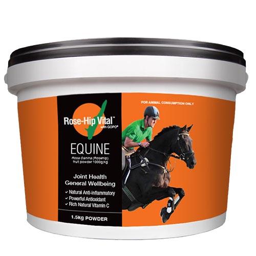 Rose-Hip Vital joint supplements for equine health and wellbeing.
