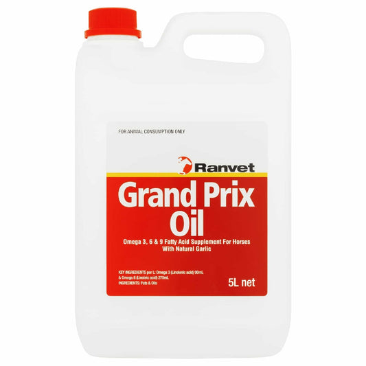 Grand Prix Oil Ranvet 5lit-Ascot Saddlery-The Equestrian