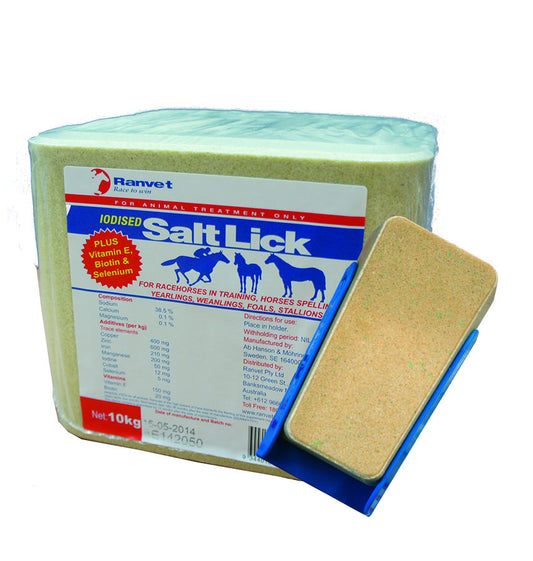 Salt Block Iodised Ranvet 2kg-Ascot Saddlery-The Equestrian