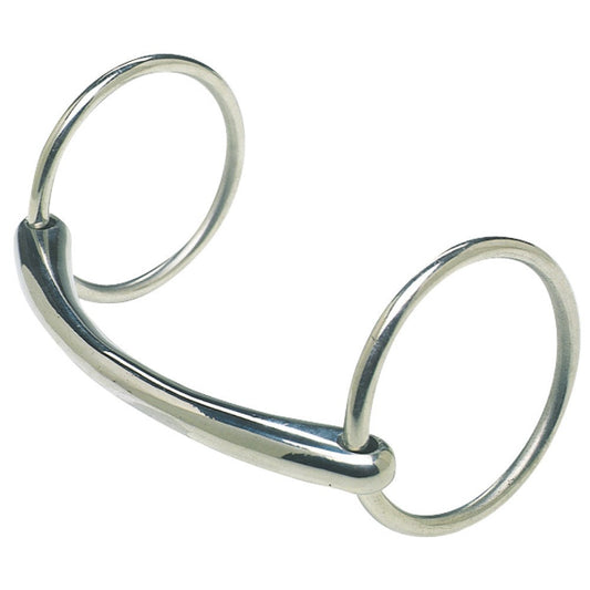 Ring Snaffle Lightweight 65mm Rings Mullen Mouth Stainless Steel-Ascot Saddlery-The Equestrian