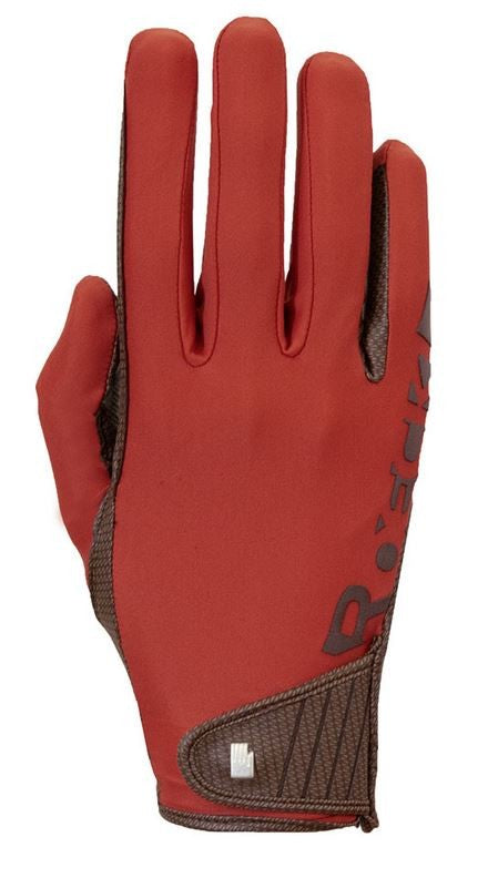 Gloves Roeckl Muenster Autumn Red-Ascot Saddlery-The Equestrian