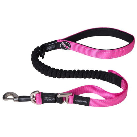 Rogz pink and black bungee dog leash.