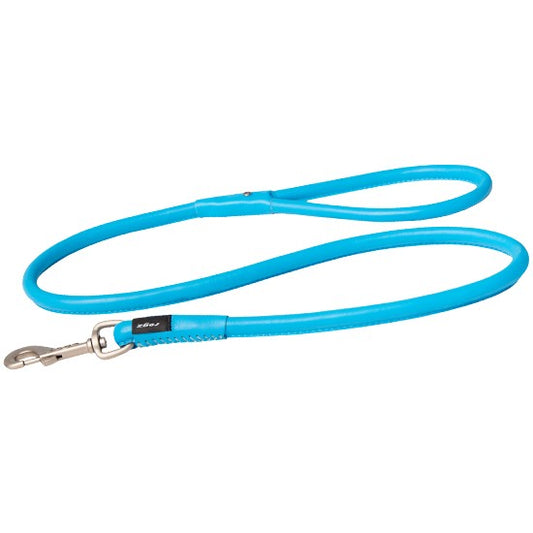 Blue Rogz dog leash with reflective stitching and clasp.