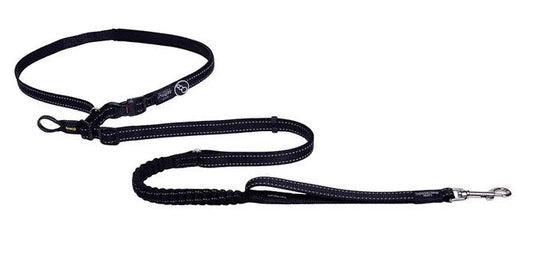 Alt: Rogz brand black dog collar and leash set.