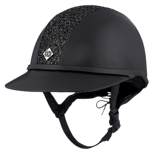 Charles Owen Leather Look SP8 Plus Sparkley-Trailrace Equestrian Outfitters-The Equestrian