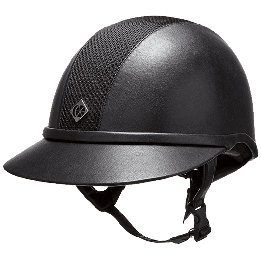 Charles Owen Leather Look SP8 Plus Helmet-Trailrace Equestrian Outfitters-The Equestrian