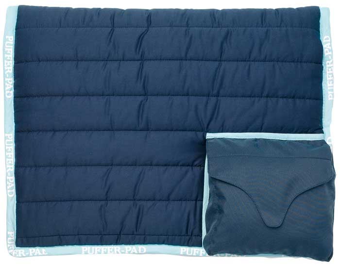 Saddlecloth All Purpose Puffer & Pocket Navy & Blue-Ascot Saddlery-The Equestrian
