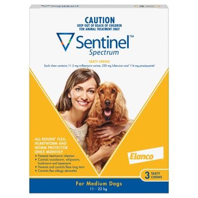 Sentinel Dog 11kg-22kg Medium 3 Pack-Ascot Saddlery-The Equestrian