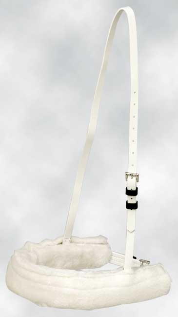 Shadow Roll Race Pvc Full White-Ascot Saddlery-The Equestrian