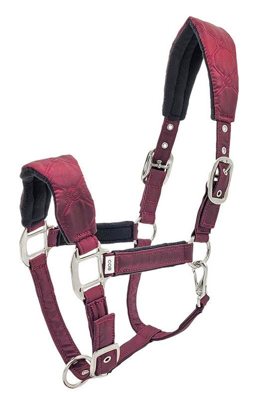 Headstall Shimmer Burgundy Full-Ascot Saddlery-The Equestrian