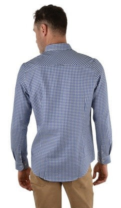 Shirt Thomas Cook Albion Tailored Long Sleeve W22 Royal Blue Mens-Ascot Saddlery-The Equestrian