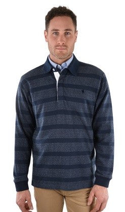 Rugby Top Thomas Cook Beauford Stripe W22 Navy Mens-Ascot Saddlery-The Equestrian
