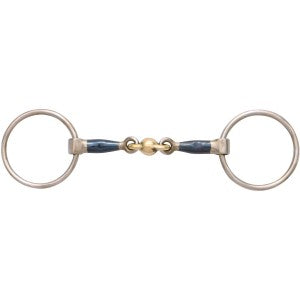 Training Snaffle Loose Ring Blue Alloy 12.5cm 5.0"-Ascot Saddlery-The Equestrian