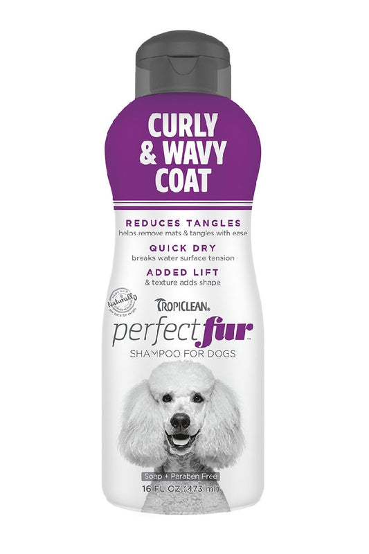 Tropiclean Perfect Fur Curly & Wavy Coat Shampoo 473ml-Ascot Saddlery-The Equestrian
