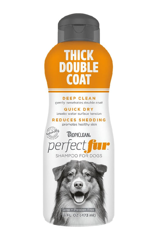 Tropiclean Perfect Fur Thick Double Coat Shampoo 473ml-Ascot Saddlery-The Equestrian