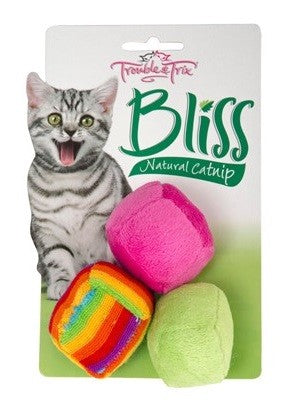 Trouble & Trix Cat Toy Bliss Balls 3pk-Ascot Saddlery-The Equestrian