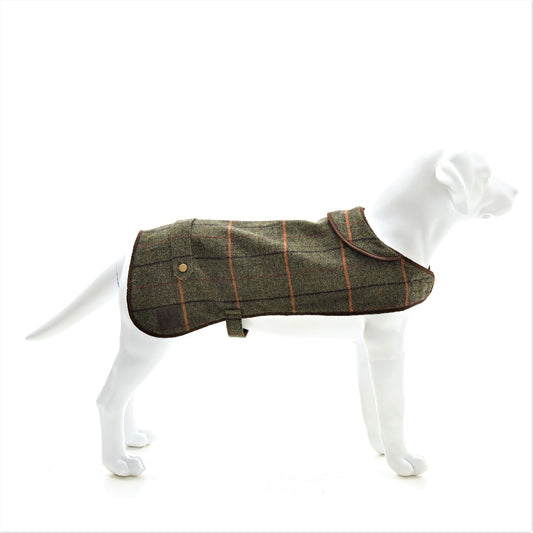 Tweedmill Tweed Dog Coat Chocolate-Ascot Saddlery-The Equestrian