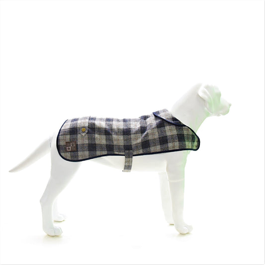 Tweedmill Tweed Dog Coat Navy Check & Navy-Ascot Saddlery-The Equestrian