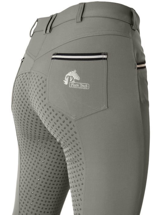 CoolMax Jodhpurs in sizes 6 to 28, in Grey-Plum Tack-The Equestrian