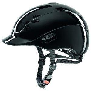 Helmet Uvex Onyxx Shiny Black 49cm-54cm-Ascot Saddlery-The Equestrian