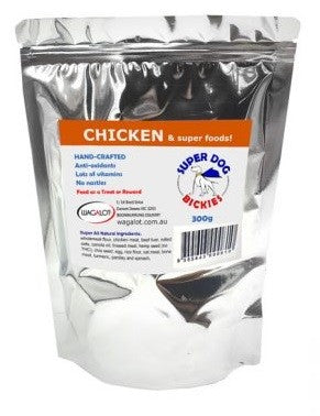 Wagalot Super Dog Bickies Chicken 300gm-Ascot Saddlery-The Equestrian