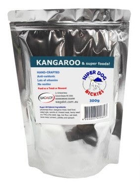 Wagalot Super Dog Bickies Kangaroo 300gm-Ascot Saddlery-The Equestrian