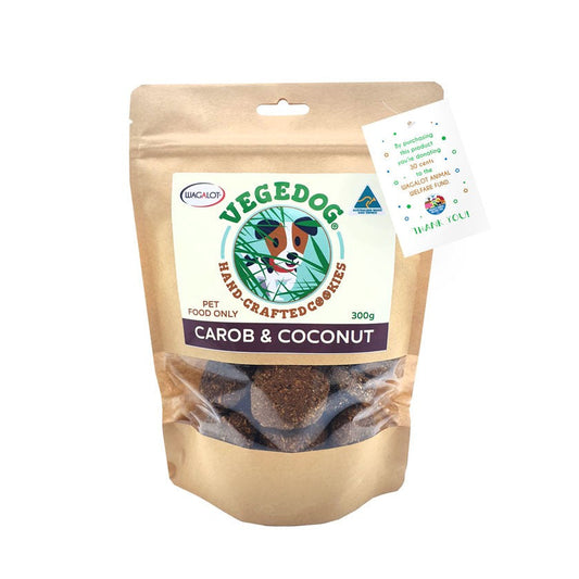 Wagalot Vege Dog Carob & Coconut 300gm-Ascot Saddlery-The Equestrian