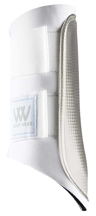 White Woof Wear horse leg protection boot on a white background.
