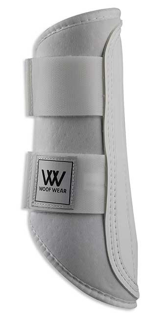 Woof Wear brand gray horse boot with velcro straps.