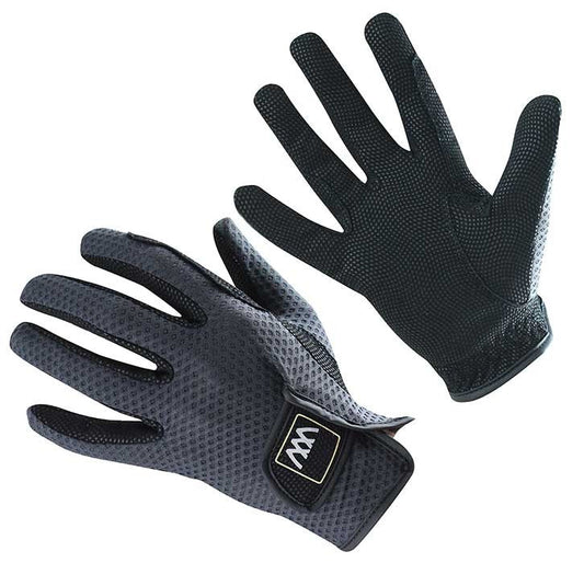 Gloves Woof Eventing Black-Ascot Saddlery-The Equestrian