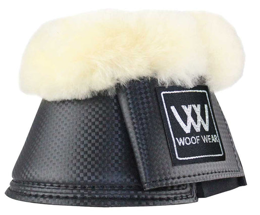 Woof Wear brand horse boot with faux fur trim, black color.