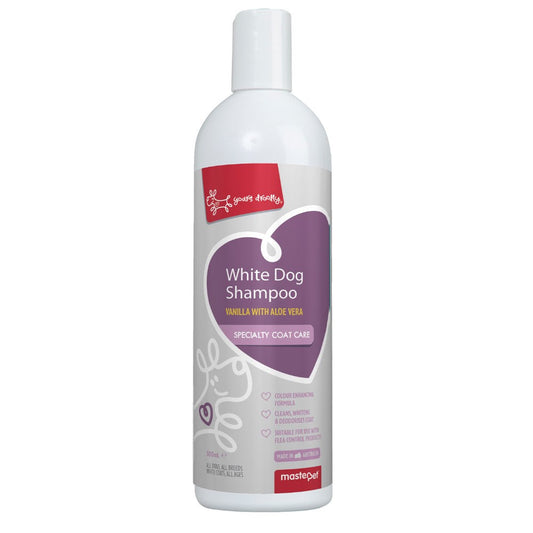 Yours Droolly White Dog Shampoo 500ml-Ascot Saddlery-The Equestrian