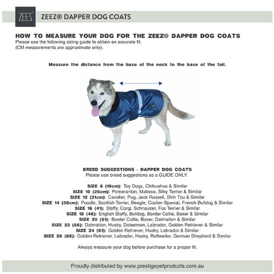 Zeez Dog Coat Dapper Sky Blue-Ascot Saddlery-The Equestrian