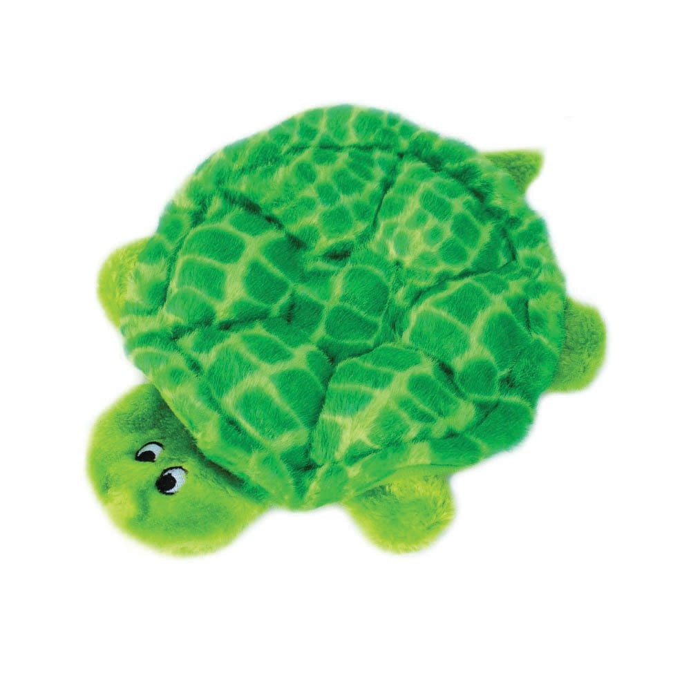 Zippy Paws plush turtle toy, green, soft, cuddly, and cute.