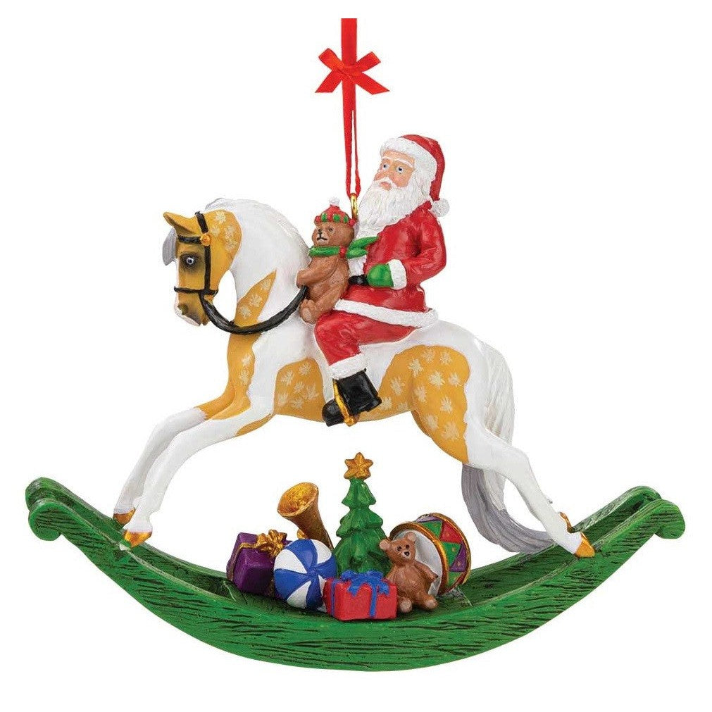 Zz Breyer Stablemates Rocking Horse Santa Ornament-Ascot Saddlery-The Equestrian