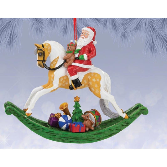 Breyer Horse Toys Christmas ornament with Santa riding a horse.