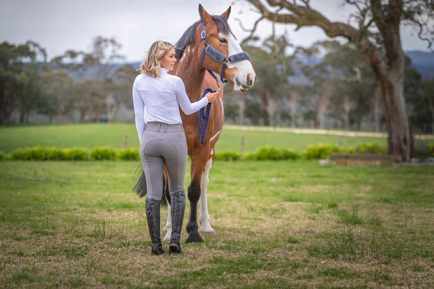 Elle long sleeve show shirt-QJ Riding Wear-The Equestrian