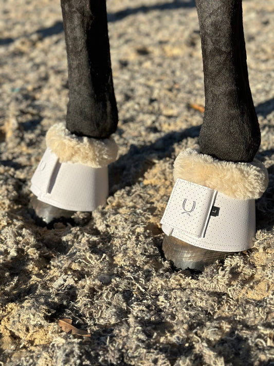 Liscio | Fur Lined Bell Boots | White * Pre - Order 5 October 2023*-Ippico Equestrian-The Equestrian