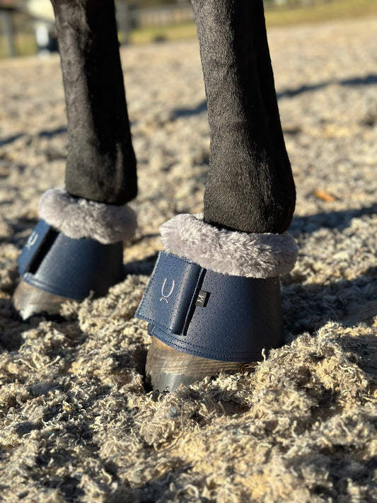 Liscio | Fur Lined Bell Boots | Navy * Pre - Order 5th October 2023 *-Ippico Equestrian-The Equestrian