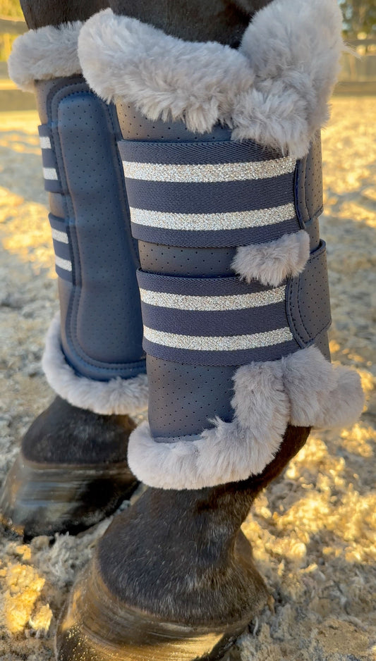Aero 2.0 | Cool Flow Brushing Boots | Navy-Ippico Equestrian-The Equestrian