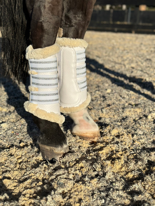 Aero 2.0 | Cool Flow Brushing Boots | White-Ippico Equestrian-The Equestrian